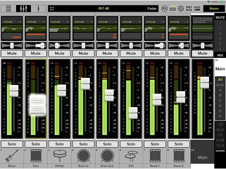 Mackie DL32S 32-channel digital mixer — rack-mountable stagebox