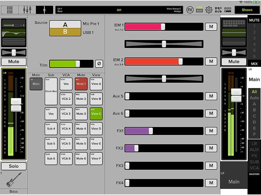 Mackie DL32S 32-channel digital mixer — rack-mountable stagebox