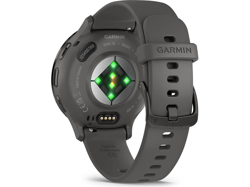 Garmin Venu 3S (Slate Steel bezel, Pebble Gray case and band) GPS 