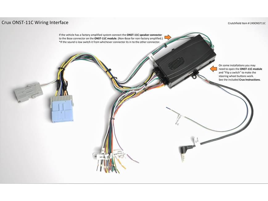 CRUX ONST-11C Wiring Interface Connect a new car stereo and retain
