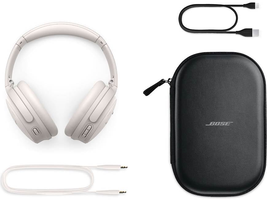 Bose QuietComfort Headphones (White Smoke) Over-ear wireless noise