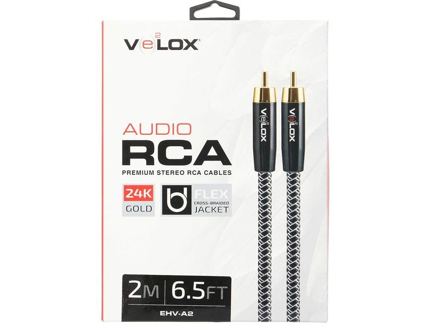 Ethereal Velox Stereo RCA Audio Cable (2 meters/6.6 feet) Pair of