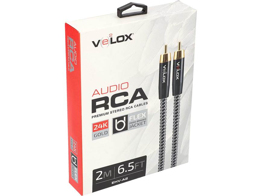 Ethereal Velox Stereo RCA Audio Cable (2 meters/6.6 feet) Pair of