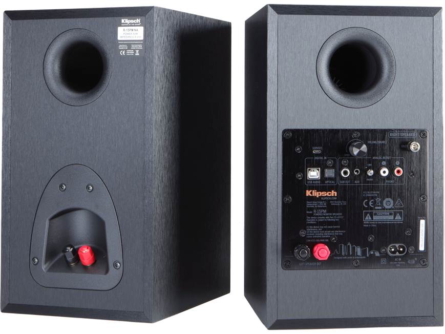 Klipsch Reference R-15PM Powered bookshelf speakers with Bluetooth