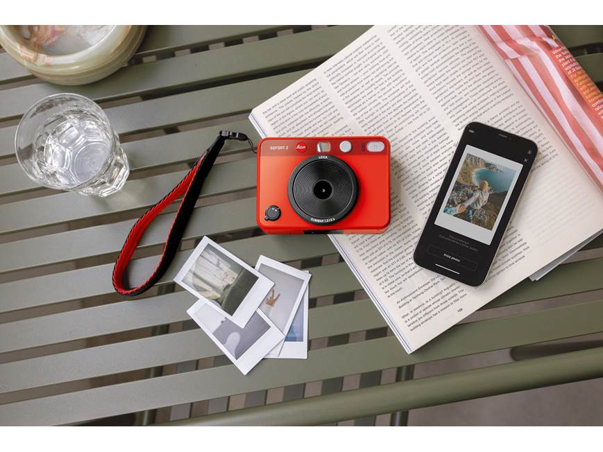 Leica Sofort 2 (Red) Hybrid instant camera with print function and