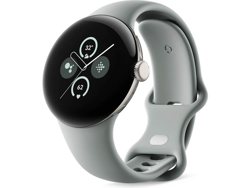 Google Pixel Watch 2 (Champagne Gold case and Hazel Active band