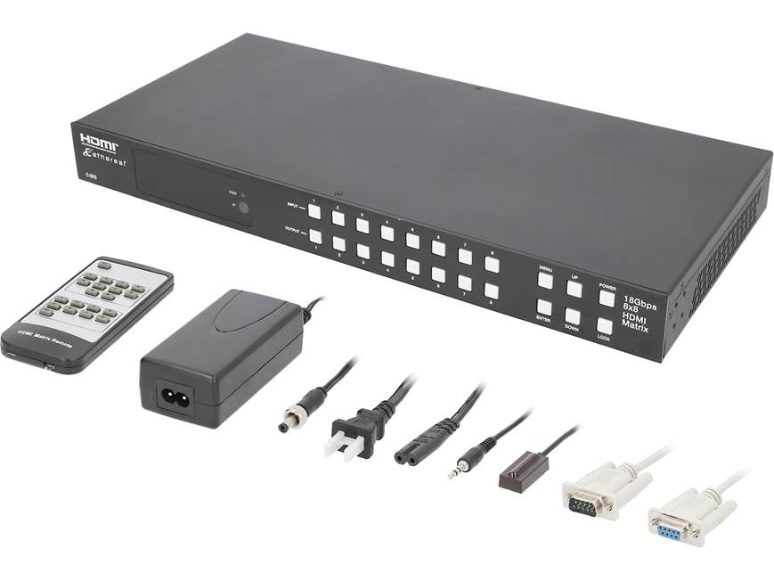 Ethereal CS-88MQ 4K-compatible HDMI matrix (8 in/8 out) with audio