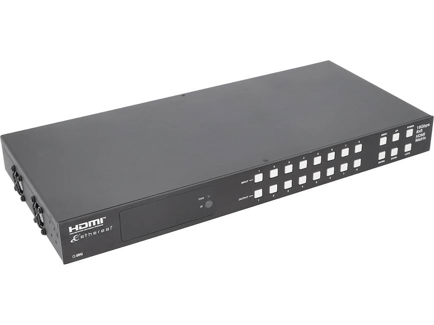 Ethereal CS-88MQ 4K-compatible HDMI matrix (8 in/8 out) with audio