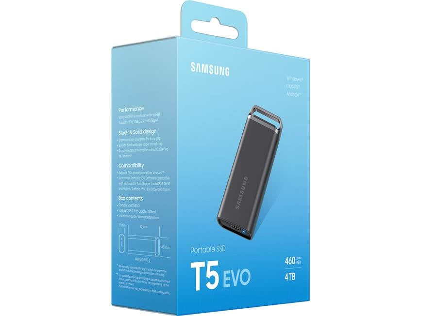 Samsung T5 EVO (4TB) Portable SSD with USB 3.2 (4TB) at Crutchfield