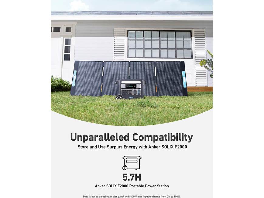 Anker SOLIX PS400 Solar Panel Foldable, portable solar charger at