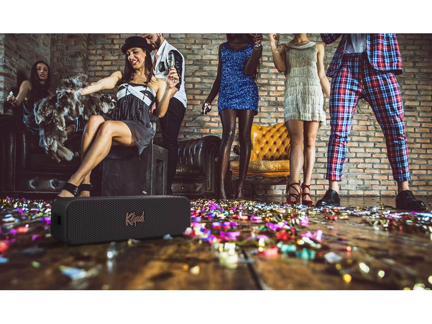 Klipsch Detroit – Altoparlante Bluetooth Portatile, Stereo Bilanciato, IP67, 20h Di Batteria E Cinturino