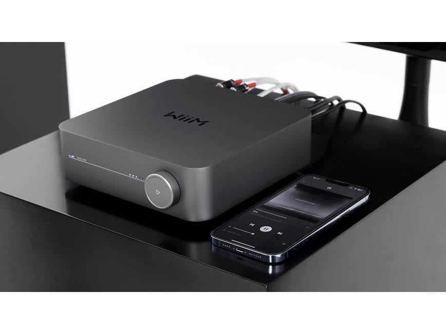 WiiM Amp (Space Gray) Wireless streaming amplifier with Bluetooth