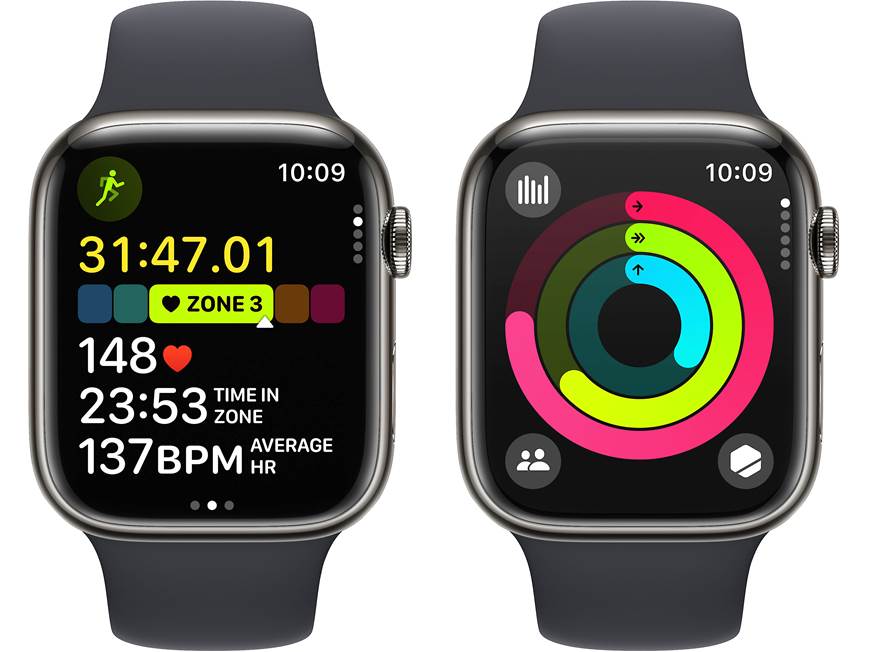 Apple Watch® Series 9 with GPS and Cellular (45mm) (Graphite