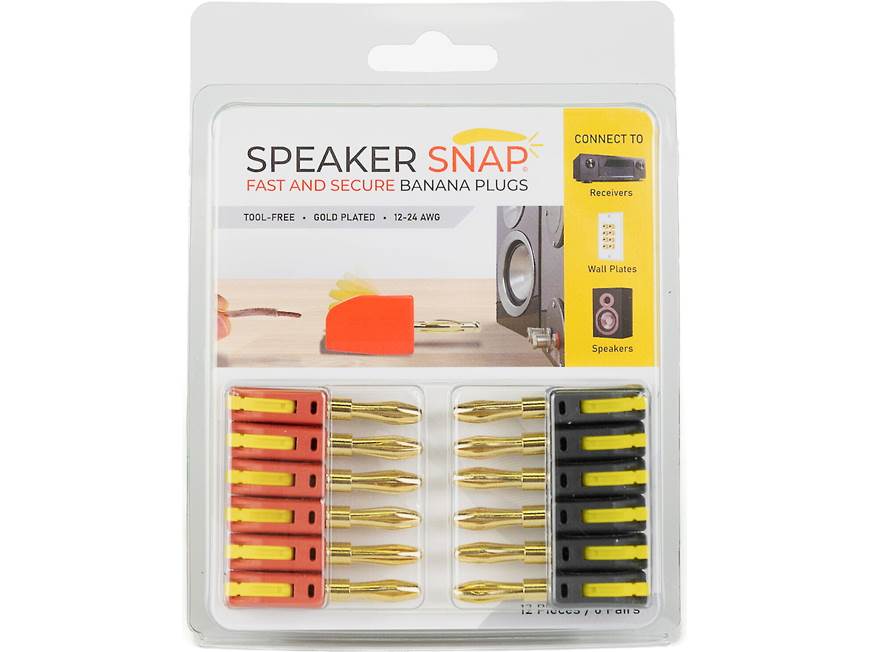 Speaker Snap Banana Connectors (12 pieces) Snap-lock banana plug