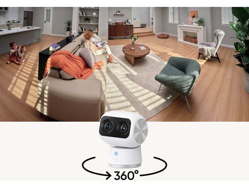 eufy by Anker Indoor Cam S350 Indoor dual-lens 4K camera with pan
