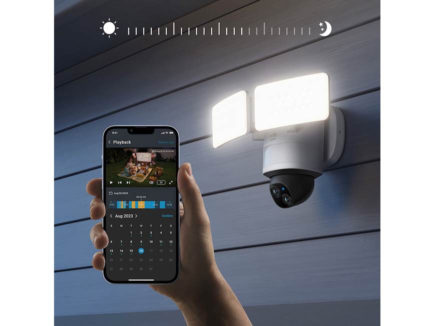 eufy by Anker Floodlight Camera E340 Hardwired dual-lens camera