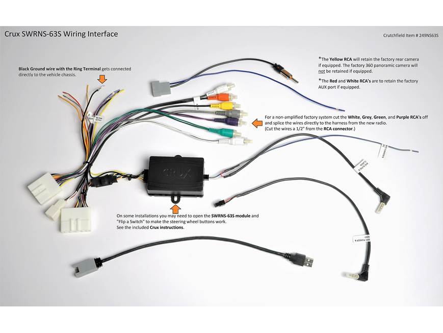 Crux SWRNS-63S Wiring Interface Install an aftermarket radio and