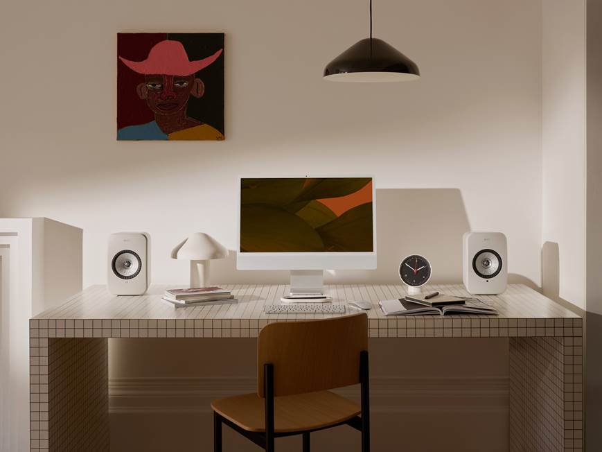 KEF LSX II LT (Stone White) Powered speakers with Wi-Fi, Apple