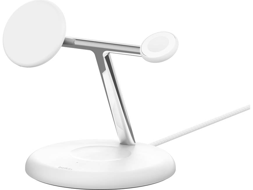 Belkin BoostCharge Pro (White) 3-in-1 wireless charging stand with