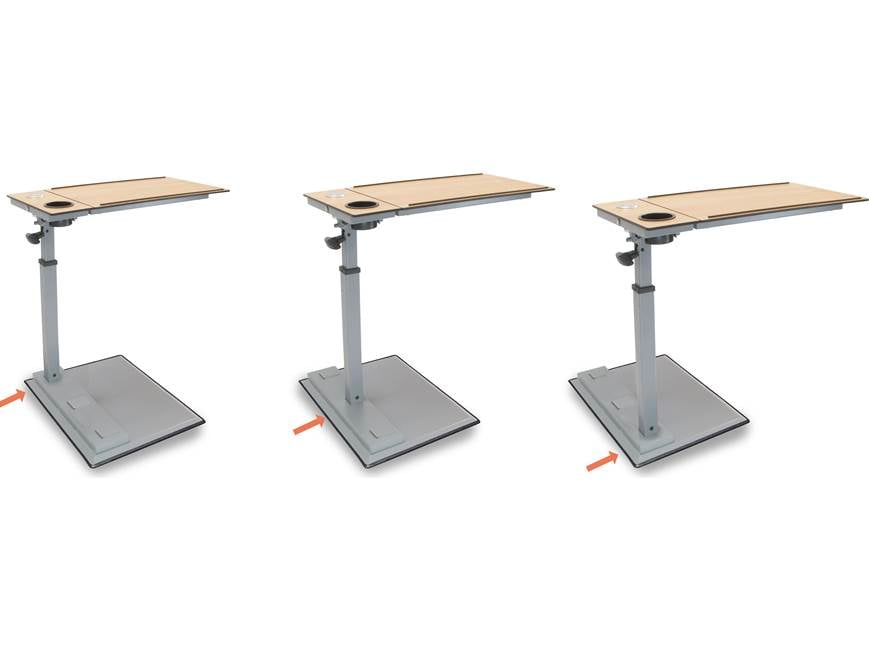 Three WiseLift tables in different angles