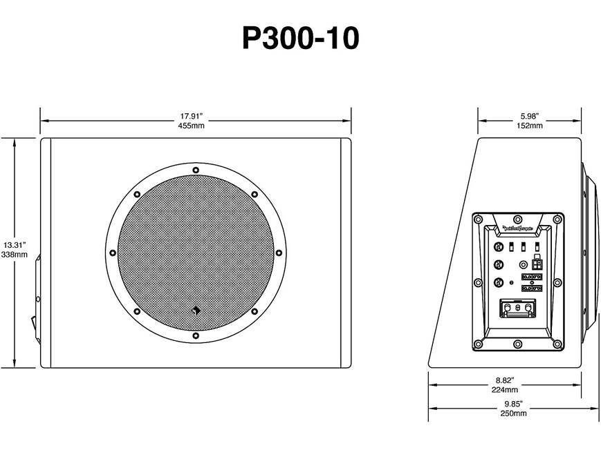 Rockford Fosgate Punch P300-10 Punch powered subwoofer with 10