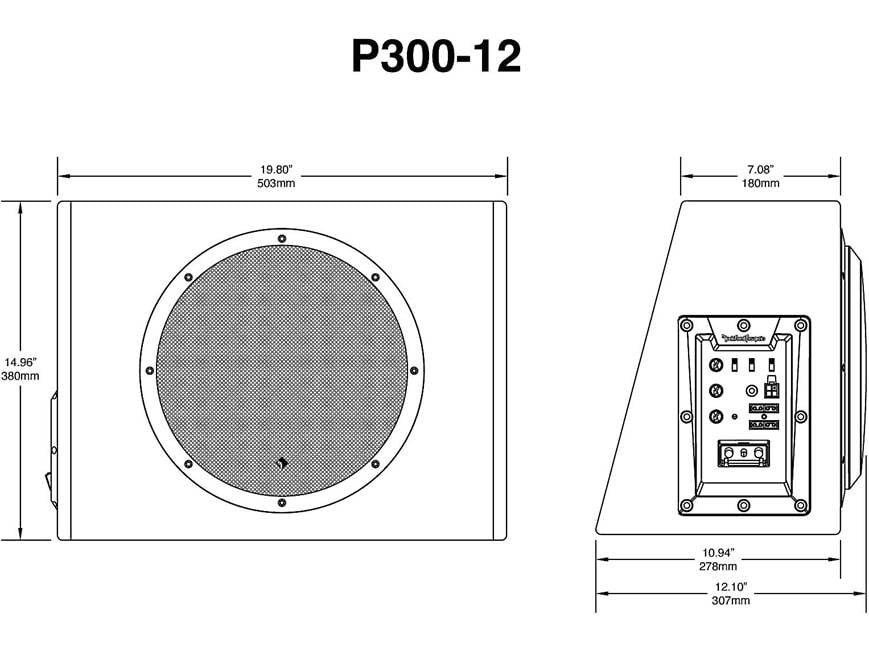 Rockford Fosgate Punch P300-12 Punch powered subwoofer with 12