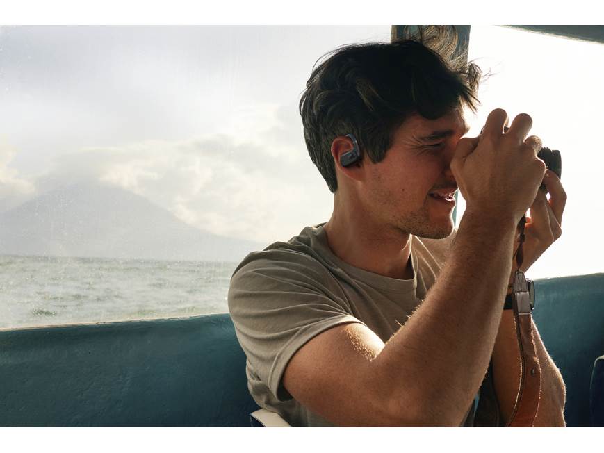 JBL Soundgear Sense Wireless open-ear earbuds at Crutchfield