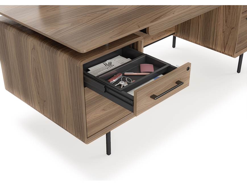 Drawer open with organization tray and items