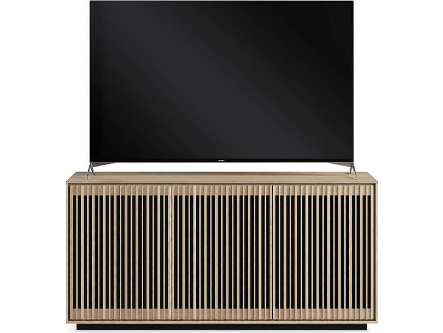 Front view of sideboard with TV on top