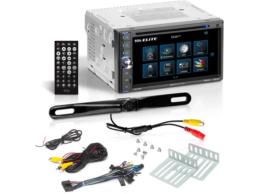 BOSS Audio Elite BV765BLC DVD receiver with included rear-view