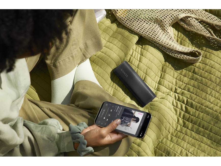 Sonos Roam 2 and Wireless Charger Bundle (Black) Wireless portable