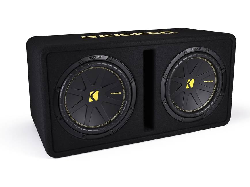 Kicker CompC 50DCWC122 2-ohm ported enclosure with two 12