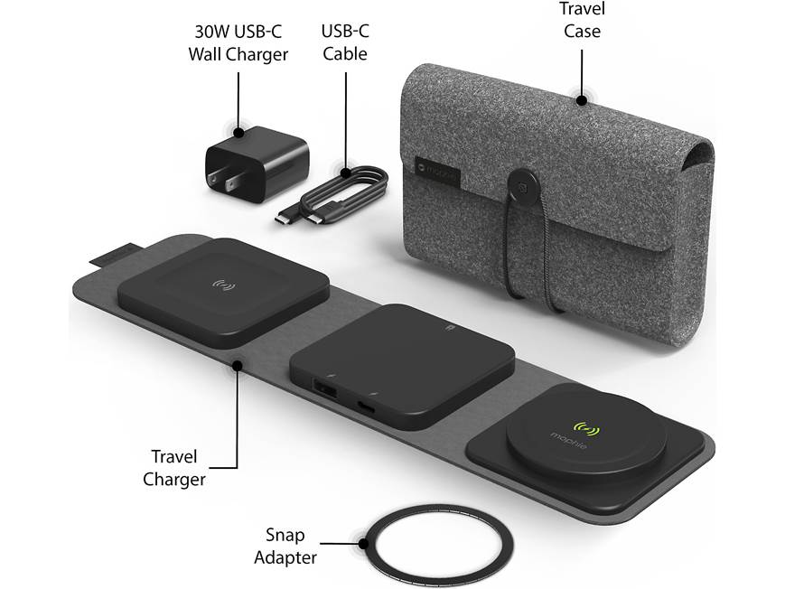 Buy Mophie Universal Charge Stream Travel Kit - Black Online in | Sharaf DG