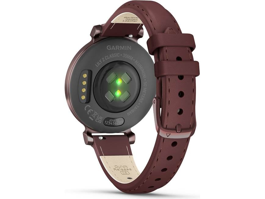 Garmin Lily 2 Classic (Dark Bronze bezel, Mulberry leather band