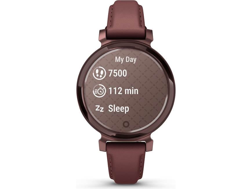 Garmin Lily 2 Classic (Dark Bronze bezel, Mulberry leather band