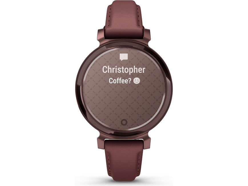 Garmin Lily 2 Classic (Dark Bronze bezel, Mulberry leather band
