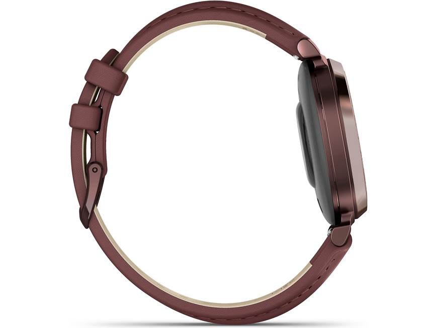 Garmin Lily 2 Classic (Dark Bronze bezel, Mulberry leather band