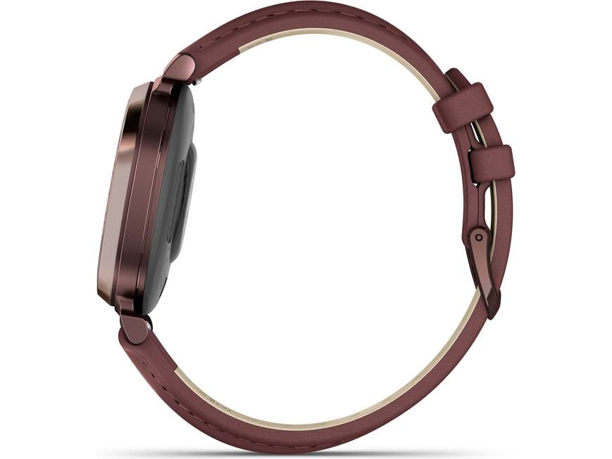 Garmin Lily 2 Classic (Dark Bronze bezel, Mulberry leather band