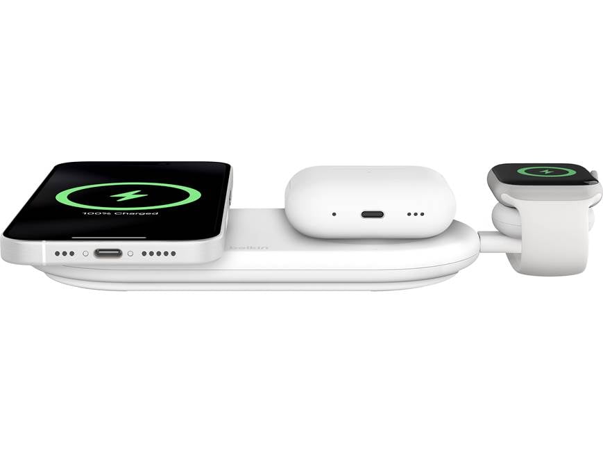 Belkin BoostCharge Pro (White) 3-in-1 wireless magnetic charger