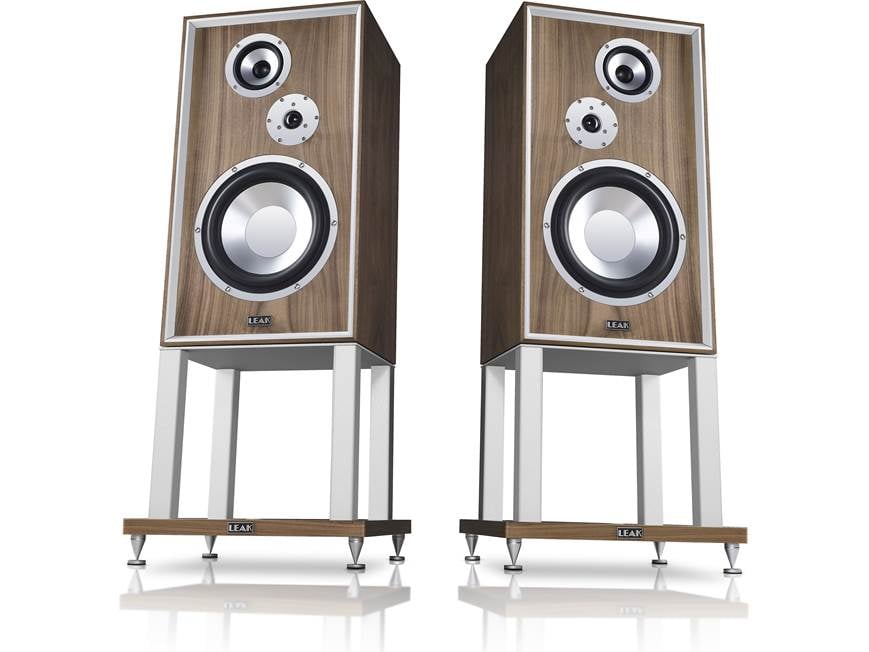 LEAK Sandwich 250 Stand-mount speakers with matching stands at