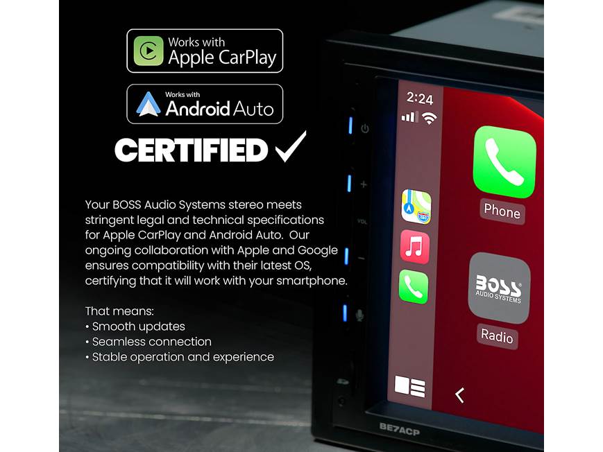 BOSS Audio Elite BE12ACP.WX Digital multimedia receiver at Crutchfield