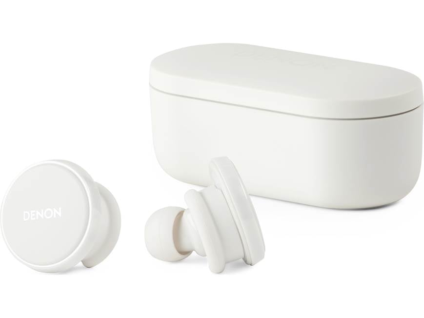 Denon PerL Pro (White) Wireless noise-canceling earbuds with