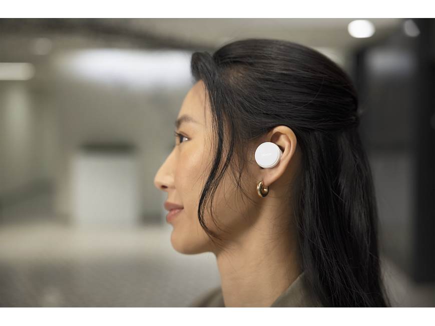 Denon PerL Pro (White) Wireless noise-canceling earbuds with