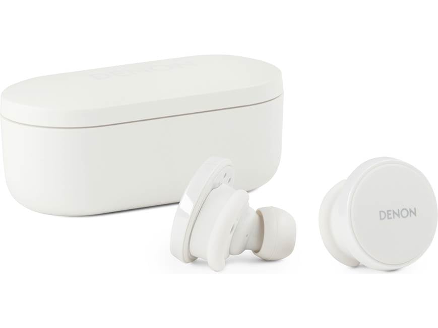 Denon PerL Pro (White) Wireless noise-canceling earbuds with