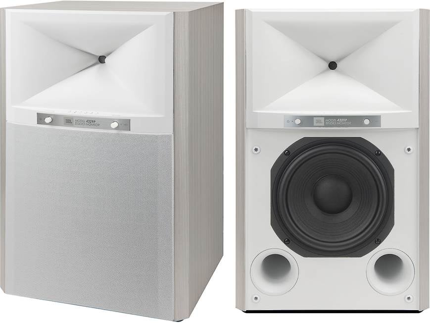 JBL 4329P Studio Monitors (White) Wireless powered speakers with