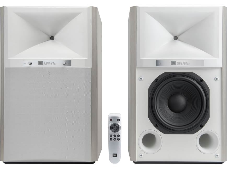 JBL 4329P Studio Monitors (White) Wireless powered speakers with