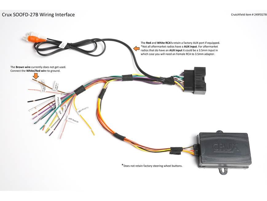 CRUX SOOFD-27B Wiring Interface Connect a new car stereo and