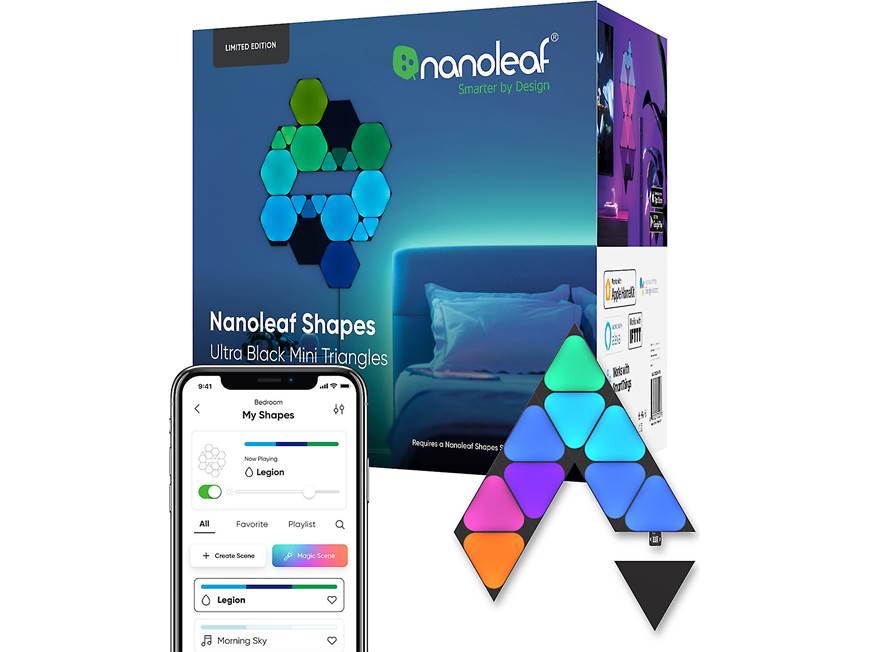 Nanoleaf Shapes Ultra Black Expansion Pack (10 Black Mini