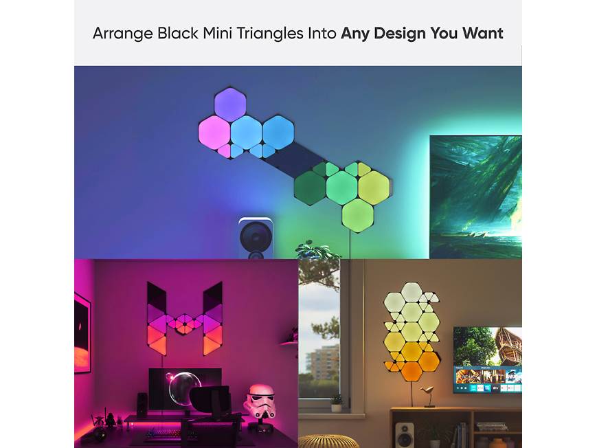 Nanoleaf Shapes Ultra Black Expansion Pack (10 Black Mini