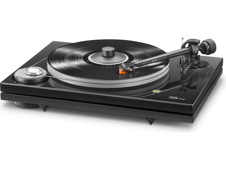 Music Hall MMF-7.3 (Gloss Black) Manual belt-driven turntable with